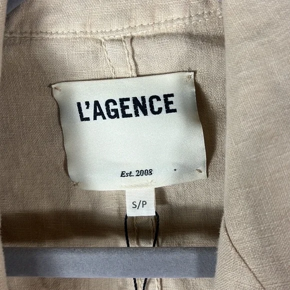 (SOLD) L'AGENCE Dolly Crop Linen Blazer - Picture 5 of 9